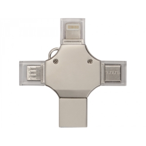 USB-флешка 3.0 на 32 Гб 4-в-1 Ultra, серебристый