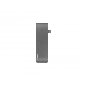 Сетевой USB адаптер/концентратор 5 в 1 Rombica Type-C M2, серый
