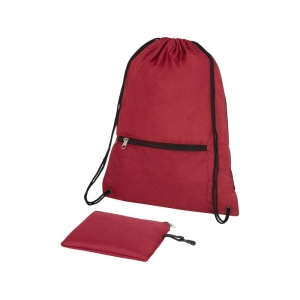 Складной рюкзак со шнурком Hoss, heather dark red