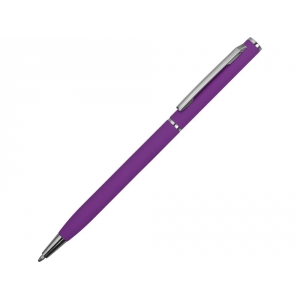 Ручка металлическая шариковая Атриум с покрытием софт-тач, фиолетовый
