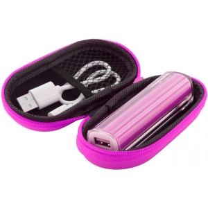Портативное зарядное устройство, 2200 mAh, фуксия