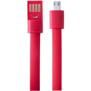 Браслет с зарядным кабелем micro USB , красный