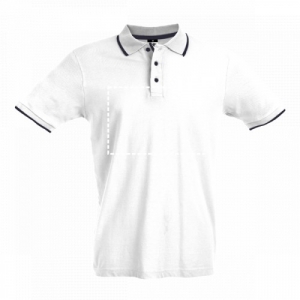 THC ROME WH. Мужское поло slim fit, Белый