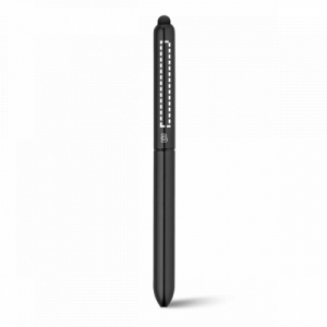 NEO. Алюминиевая шариковая ручка с стилусом, Черный/Сатин серебро