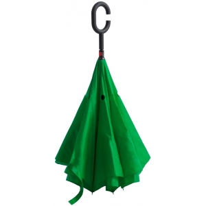 Зонт-трость наоборот, зеленый