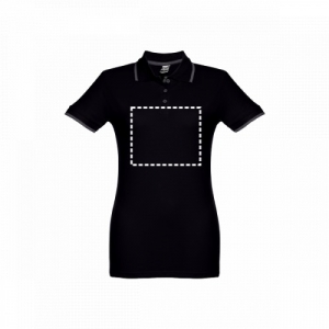 THC ROME WOMEN. Женское поло slim fit, Черный