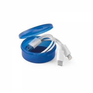EMMY. USB-кабель с разъемом 3 в 1, Королевский синий