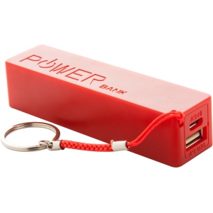 Портативное зарядное устройство, 2000 mAh, красный
