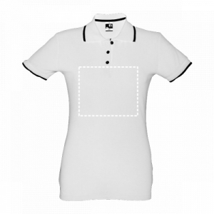 THC ROME WOMEN WH. Женское поло slim fit, Белый