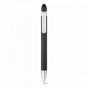 EASEL. Шариковая ручка с функцией стилуса и подставкой для мобильного телефона, Черный