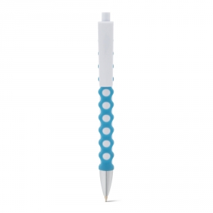 CIRCLE. Шариковая ручка с резиновой отделкой, Голубой