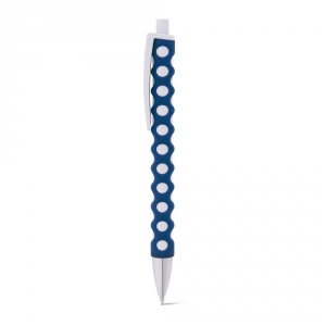 CIRCLE. Шариковая ручка с резиновой отделкой, Синий
