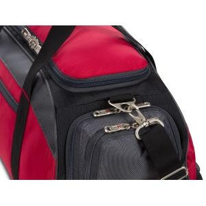 Сумка спортивная SWISSGEAR, красный/серый/чёрный, полиэстер 1200D, 52х25х30 см, 39 л