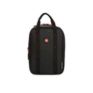 Термосумка для ланча SWISSGEAR, прорезиненный полиэстер 600D, черный/красный, 23х15х10 см, 3,5 л