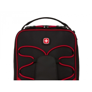 Термосумка для ланча SWISSGEAR, прорезиненный полиэстер 600D, чёрный/красный, 20х18х26 см, 8,5 л