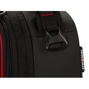 Термосумка для ланча SWISSGEAR, прорезиненный полиэстер 600D, чёрный/красный, 20х18х26 см, 8,5 л