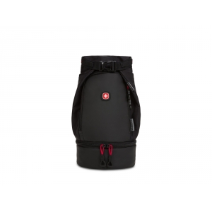 Термосумка для ланча SWISSGEAR, прорезиненный полиэстер 600D, чёрный/красный, 17х17x37 см, 5 л