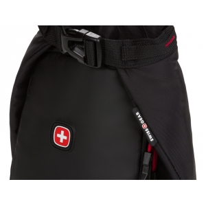 Термосумка для ланча SWISSGEAR, прорезиненный полиэстер 600D, чёрный/красный, 17х17x37 см, 5 л