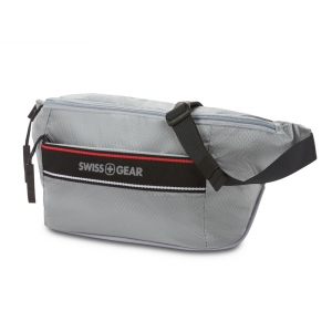 Сумка на пояс SWISSGEAR, светло-серая, полиэстер с плетением рип-стоп, 38 x 5 x 15 см