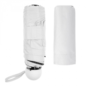 Складной зонт Cameo, механический, белый с белой ручкой