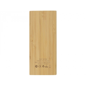 Внешний аккумулятор из бамбука Bamboo, 5000 mAh