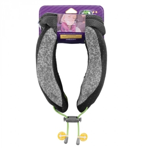 Подушка под шею для путешествий Evolution Cool, черная с серым