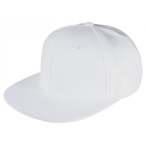 Бейсболка Snapback с прямым козырьком, белая