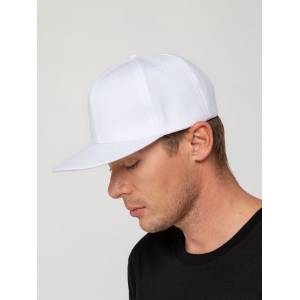 Бейсболка Snapback с прямым козырьком, белая