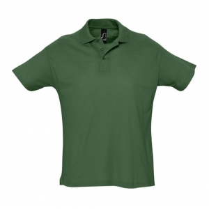 Рубашка поло мужская Summer 170 темно-зеленая, размер L