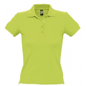 Рубашка поло женская People 210 зеленое яблоко, размер S