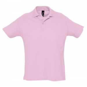 Рубашка поло мужская Summer 170 розовая, размер L