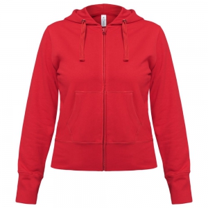 Толстовка женская Hooded Full Zip красная