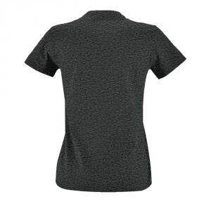 Футболка женская Imperial Fit Women, черный меланж