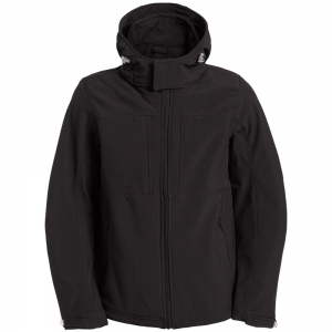 Куртка мужская Hooded Softshell черная, размер XXL