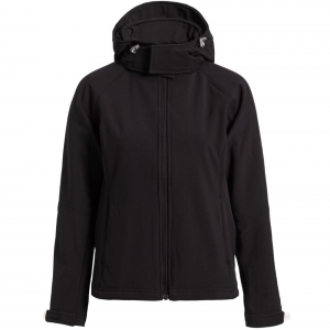 Куртка женская Hooded Softshell черная, размер L