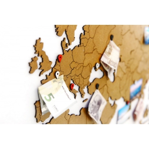 Деревянная карта мира World Map True Puzzle Large, коричневая
