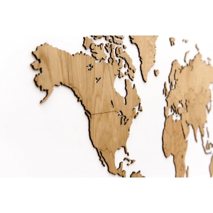Деревянная карта мира World Map Wall Decoration Exclusive, дуб