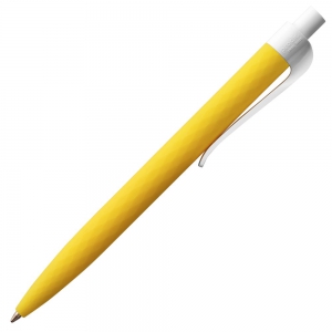 Ручка шариковая Prodir QS01 PMP-P, желтая с белым, уценка