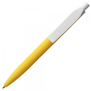 Ручка шариковая Prodir QS01 PMP-P, желтая с белым, уценка