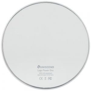 Аккумулятор с подсветкой логотипа Uniscend Disc, 3000 мАч