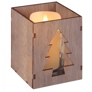Подсвечник Wood, с изображением елочки