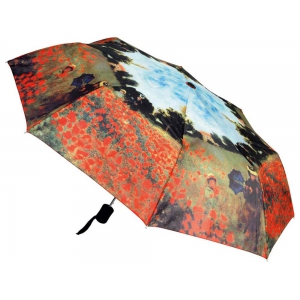 Набор: платок, складной зонт Моне. Поле маков, красный/зеленый