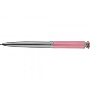 Набор Корона: ручка шариковая, брелок, розовый/серебристый
