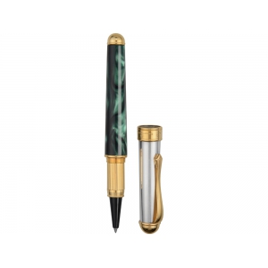 Ручка-роллер Cesare Emiliano серебро, зеленый перламутр в футляре