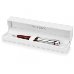 Ручка шариковая Nina Ricci модель Legende Burgundy, красный/серебристый