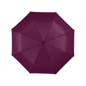 Зонт Alex трехсекционный автоматический 21,5, бургунди/серебристый