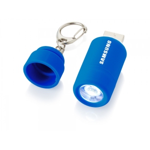 Мини-фонарь Avior с зарядкой от USB, синий