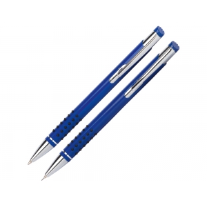 Набор Онтарио: ручка шариковая, карандаш механический, синий/серебристый
