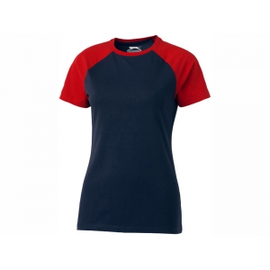 Футболка Backspin Tee женская, темно-синий/красный