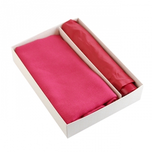 Набор: палантин и складной зонт (цвет бордовый)